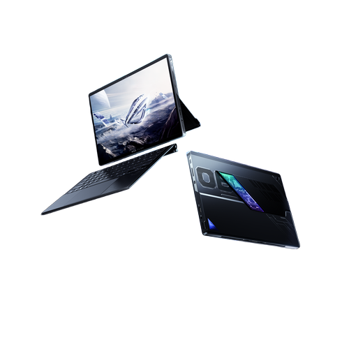 Laptop Asus flotando sin fondo